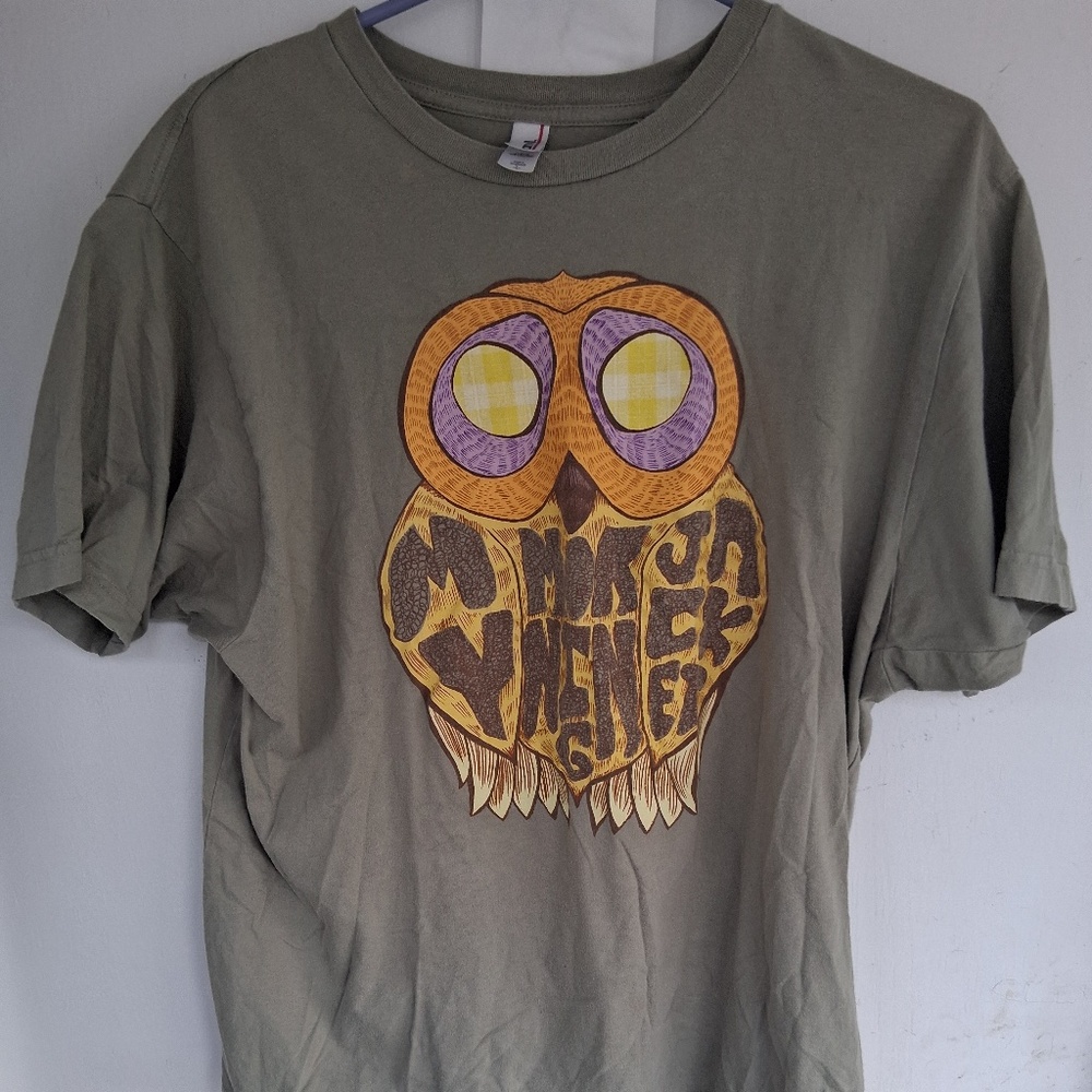 My Morning Jacket Band 90s Graphic Military Green T Shirt Large Anvil US Made